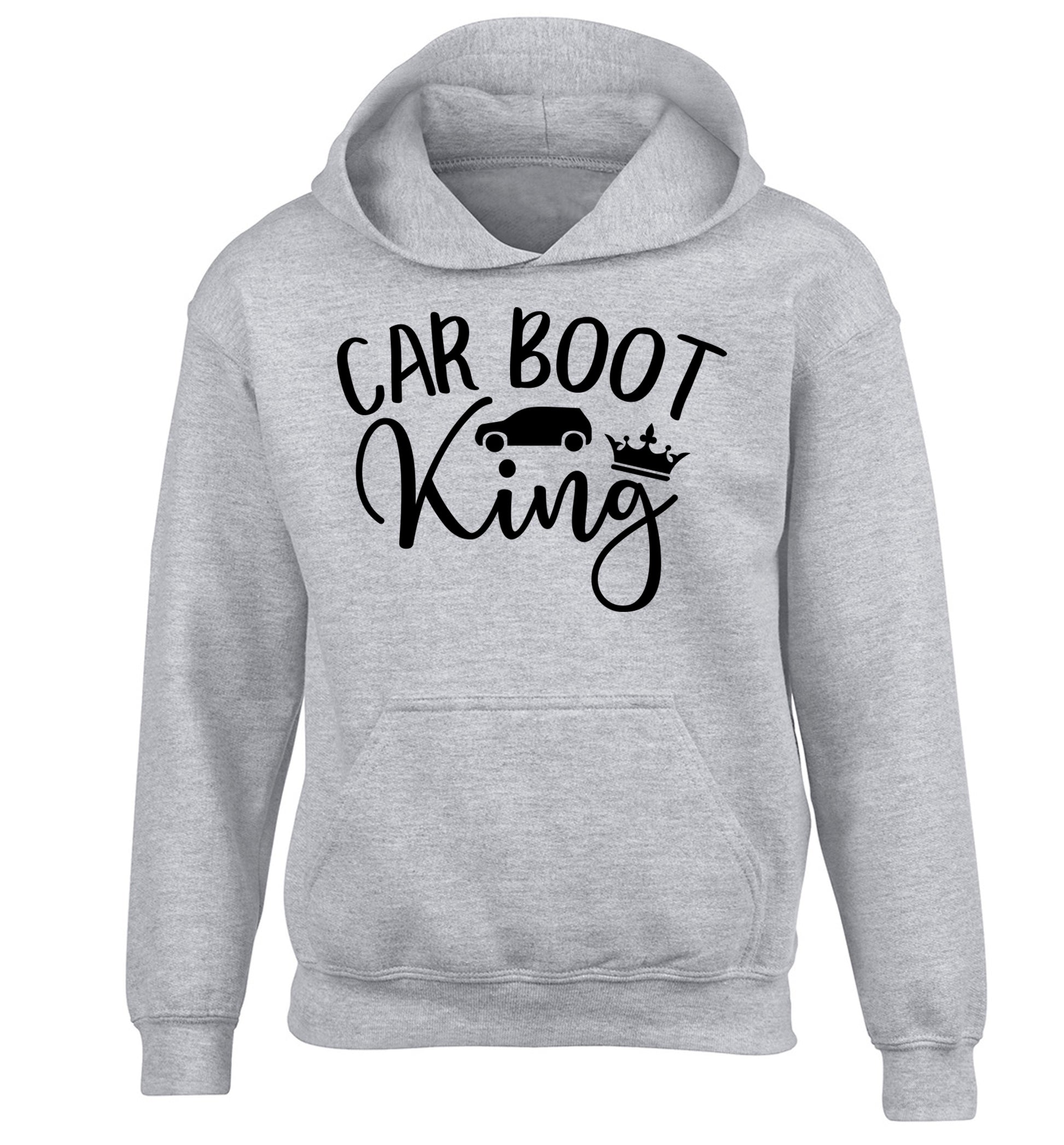 Carboot King children's grey hoodie 12-13 Years
