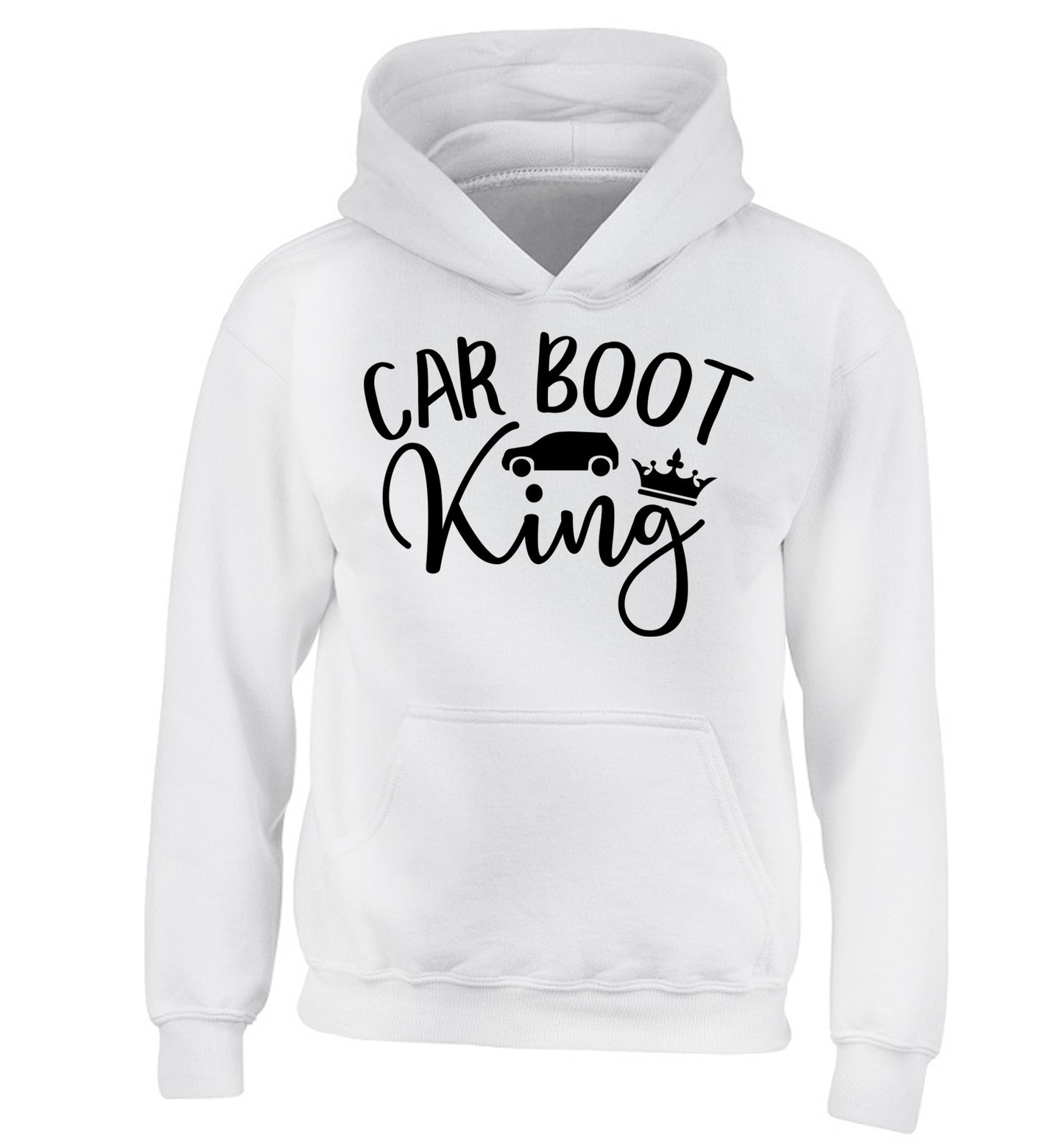 Carboot King children's white hoodie 12-13 Years