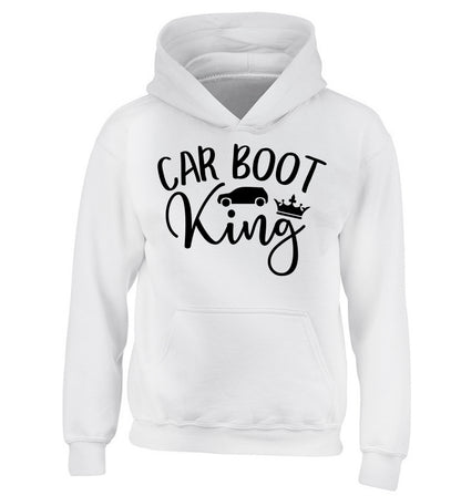 Carboot King children's white hoodie 12-13 Years