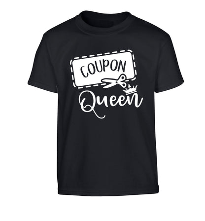 Coupon Queen Children's black Tshirt 12-13 Years