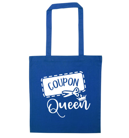 Coupon Queen blue tote bag