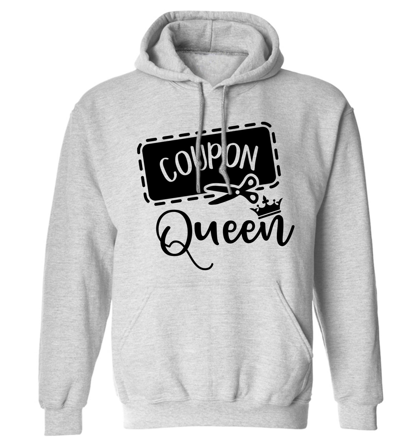 Coupon Queen adults unisex grey hoodie 2XL