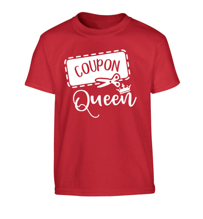 Coupon Queen Children's red Tshirt 12-13 Years