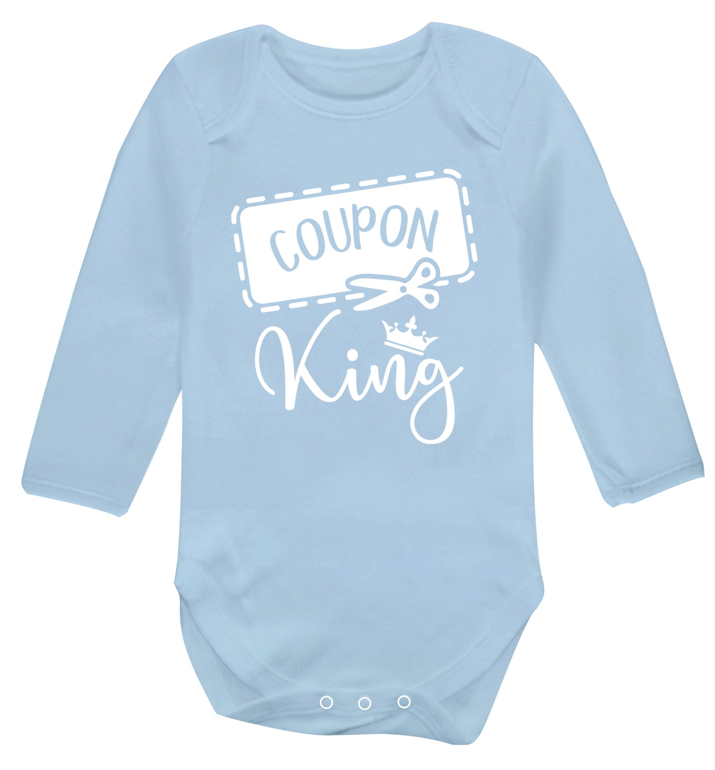 Coupon King Baby Vest long sleeved pale blue 6-12 months