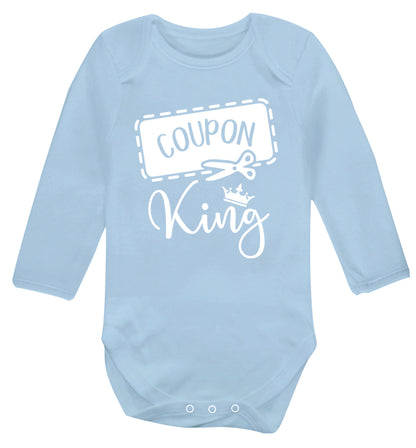 Coupon King Baby Vest long sleeved pale blue 6-12 months