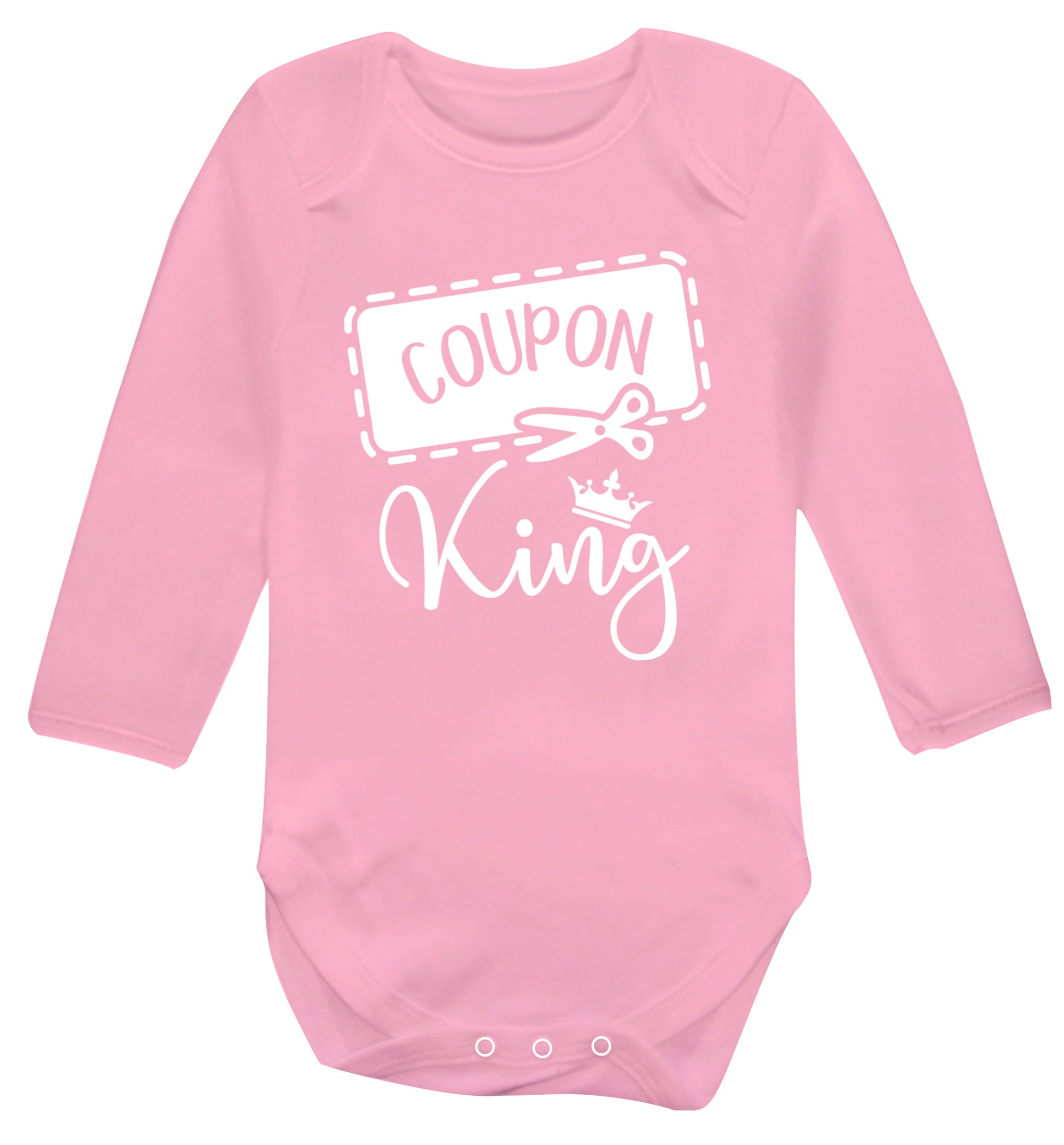 Coupon King Baby Vest long sleeved pale pink 6-12 months