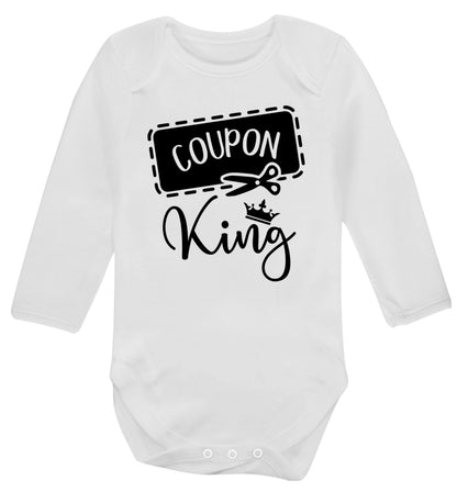 Coupon King Baby Vest long sleeved white 6-12 months