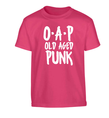 O.A.P Old Age Punk Children's pink Tshirt 12-13 Years