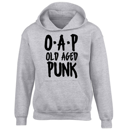 O.A.P Old Age Punk children's grey hoodie 12-13 Years