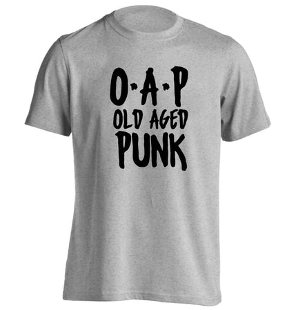 O.A.P Old Age Punk adults unisex grey Tshirt 2XL