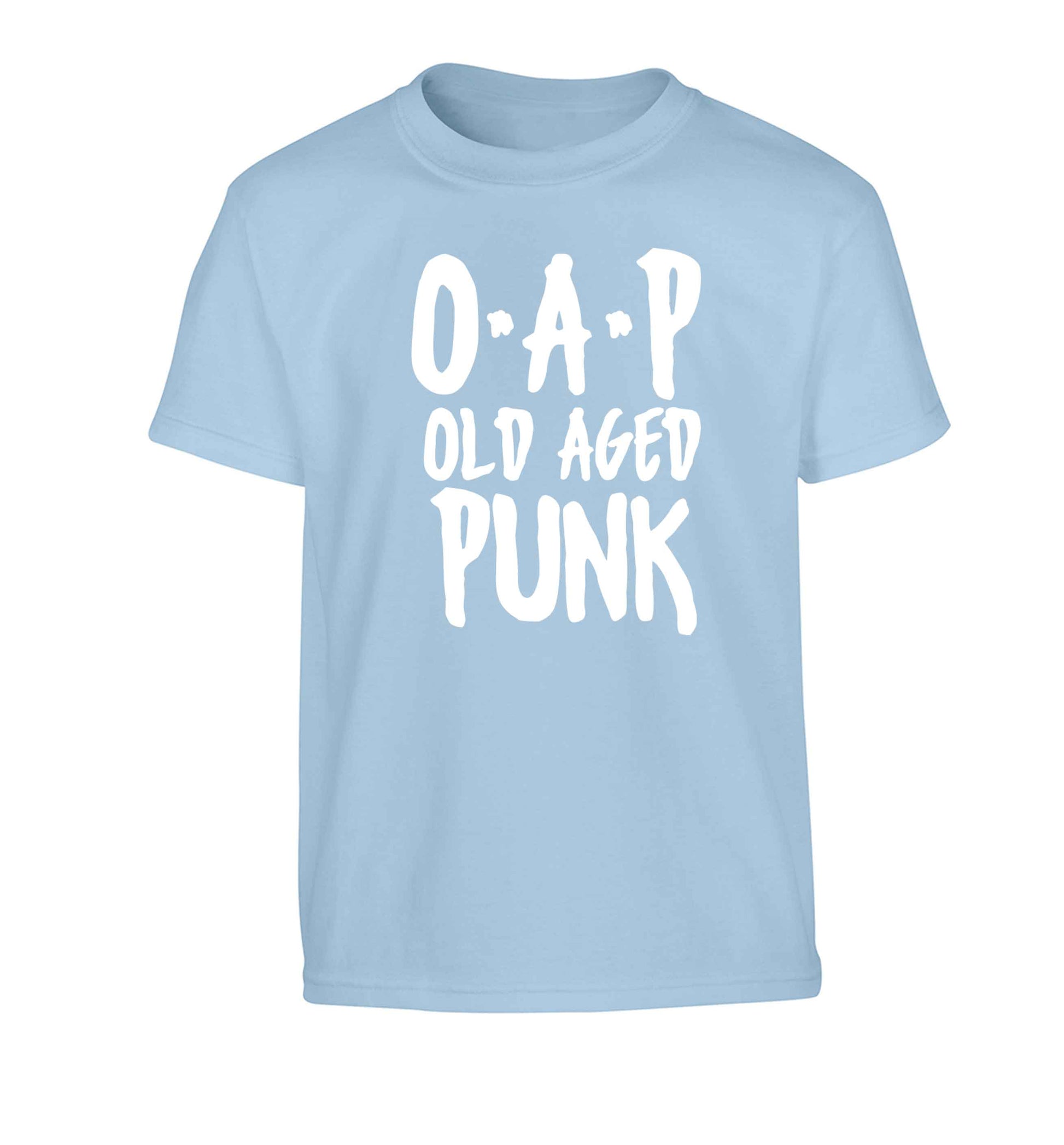 O.A.P Old Age Punk Children's light blue Tshirt 12-13 Years