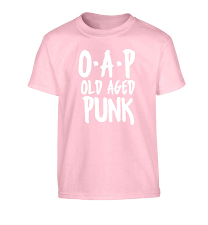 O.A.P Old Age Punk Children's light pink Tshirt 12-13 Years