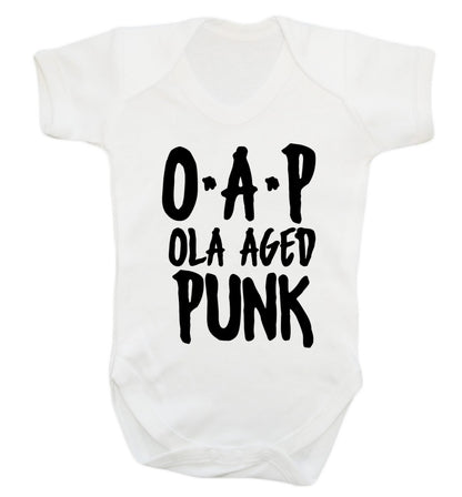 O.A.P Old Aged Punk Baby Vest white 18-24 months