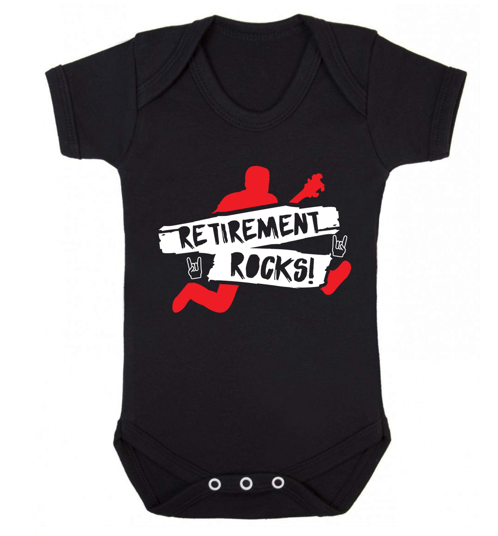 Retirement Rocks Baby Vest black 18-24 months