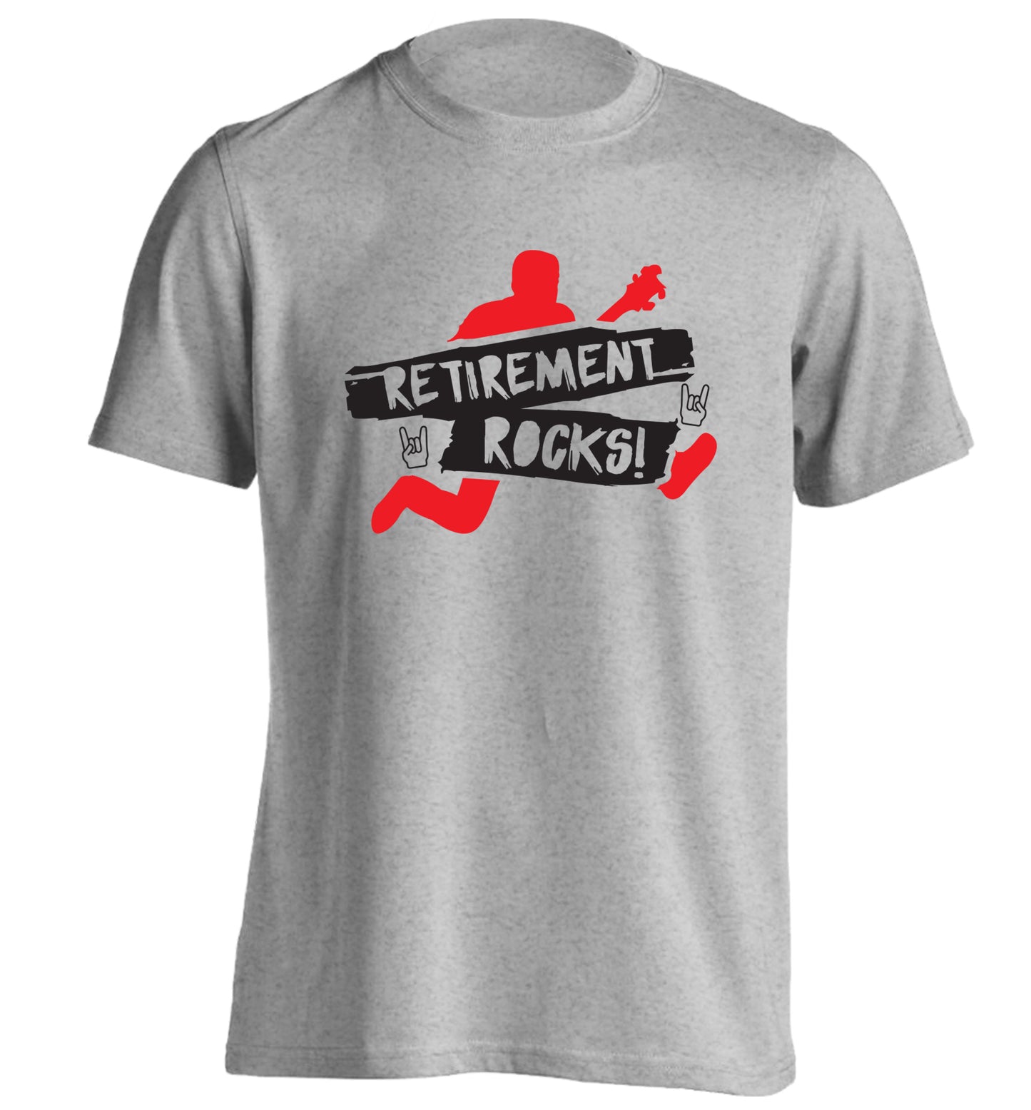 Retirement Rocks adults unisex grey Tshirt 2XL