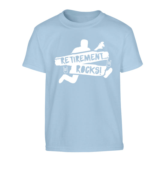 Retirement Rocks Children's light blue Tshirt 12-13 Years