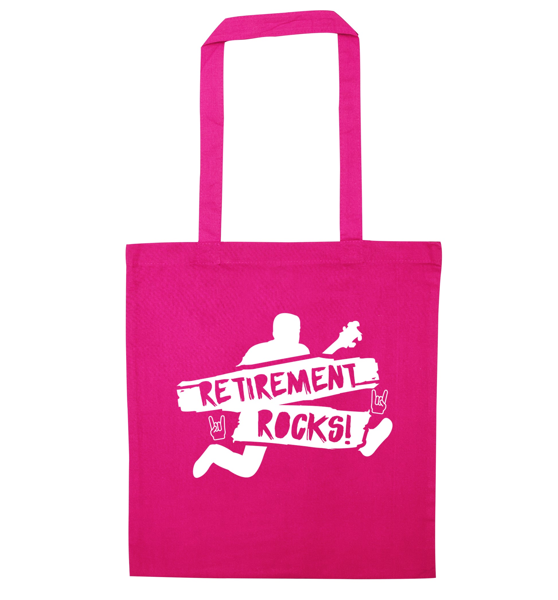 Retirement Rocks pink tote bag