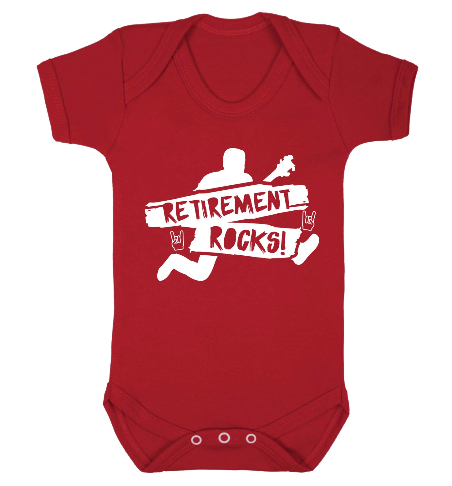 Retirement Rocks Baby Vest red 18-24 months