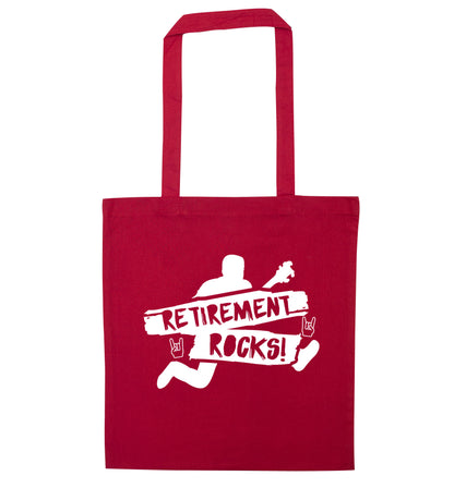 Retirement Rocks red tote bag