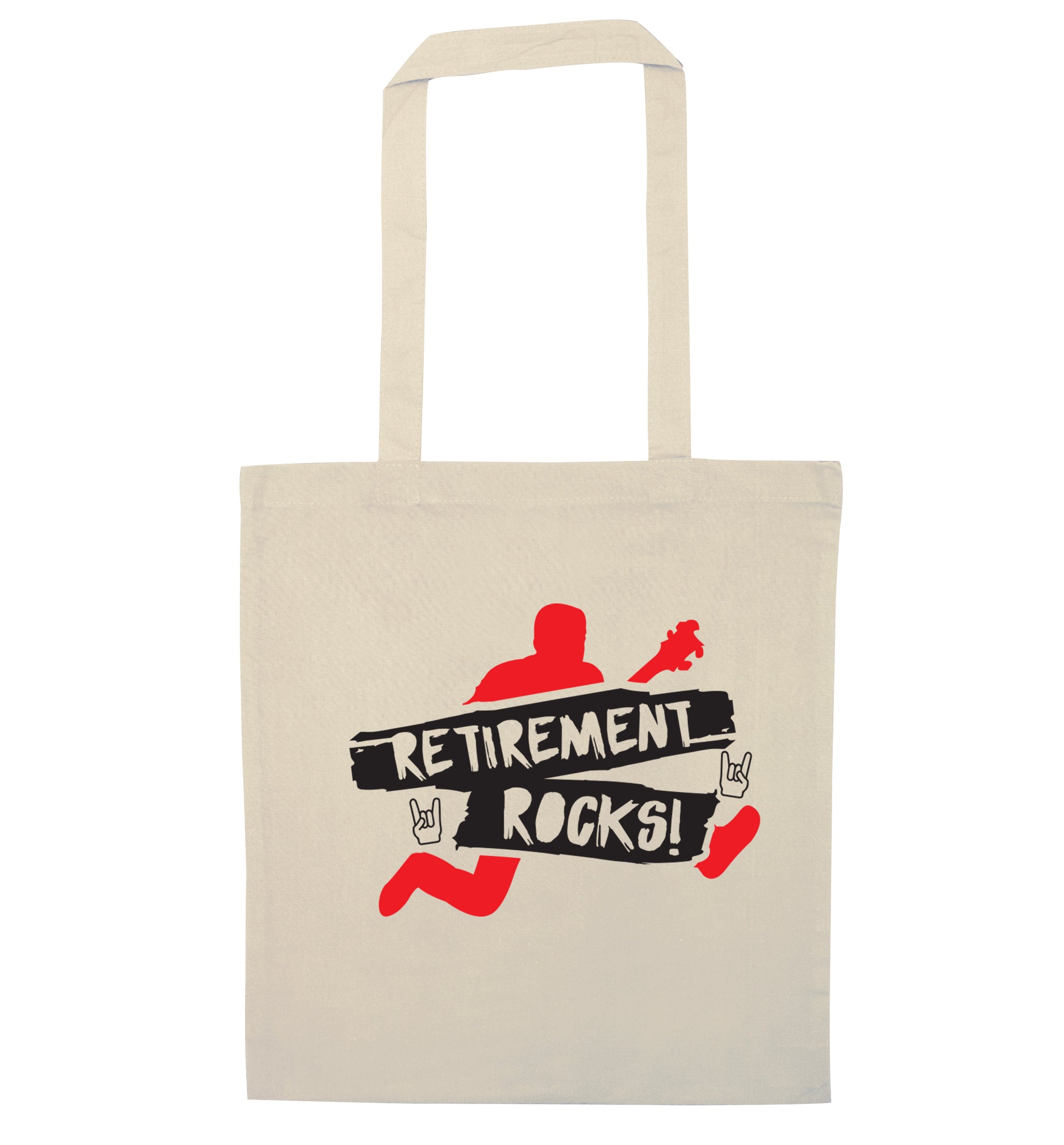 Retirement Rocks natural tote bag