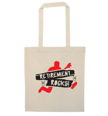 Retirement Rocks natural tote bag