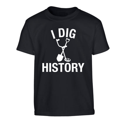 I dig history Children's black Tshirt 12-13 Years