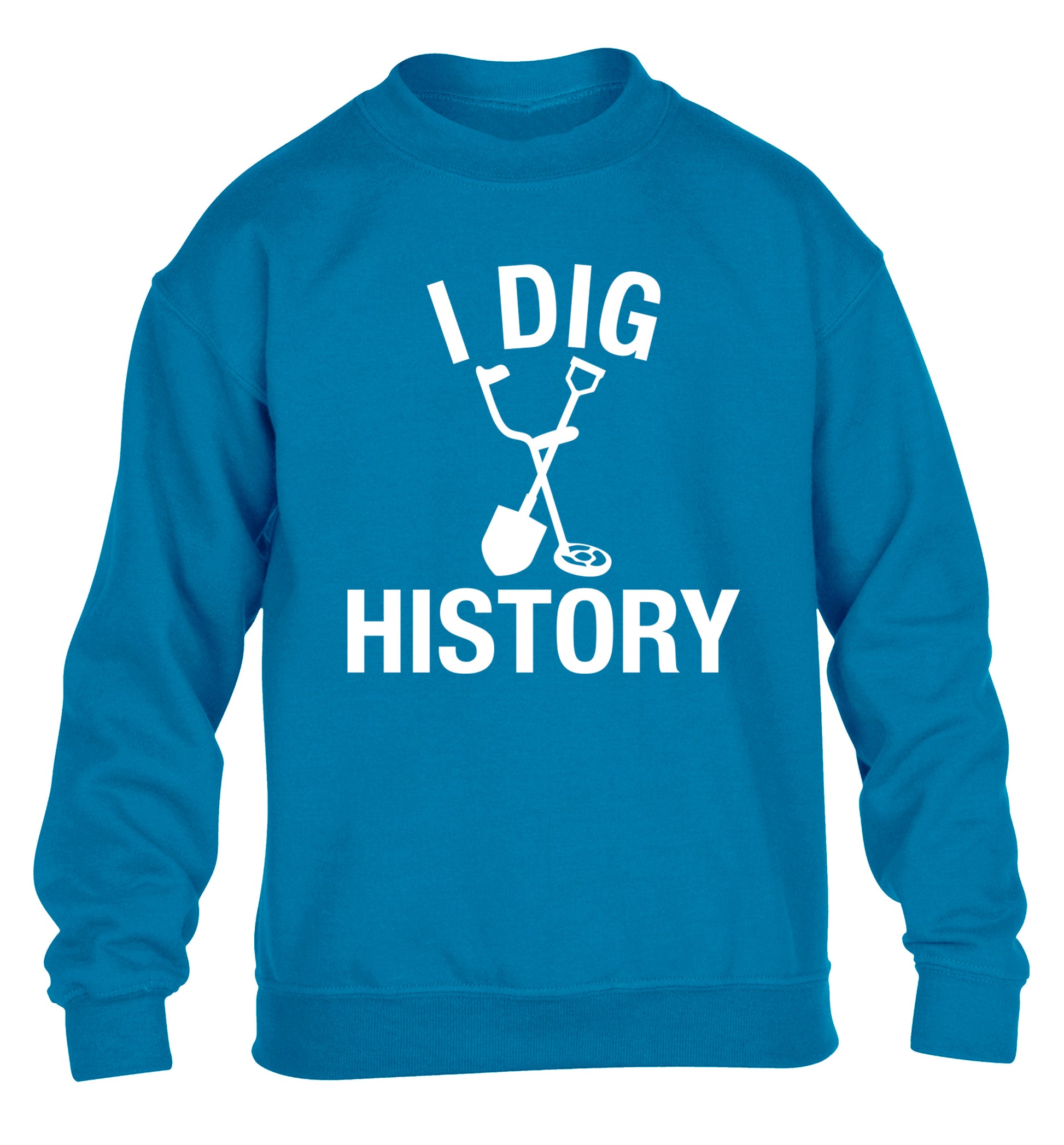 I dig history children's blue sweater 12-13 Years