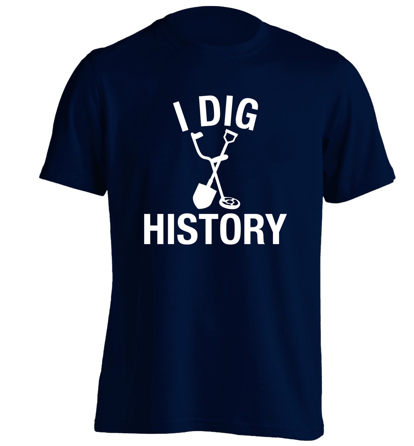I dig history adults unisex navy Tshirt 2XL