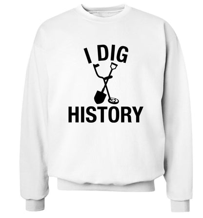 I dig history Adult's unisex white Sweater 2XL