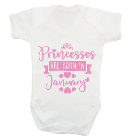 Princesses are born in January Baby Vest white 18-24 months
