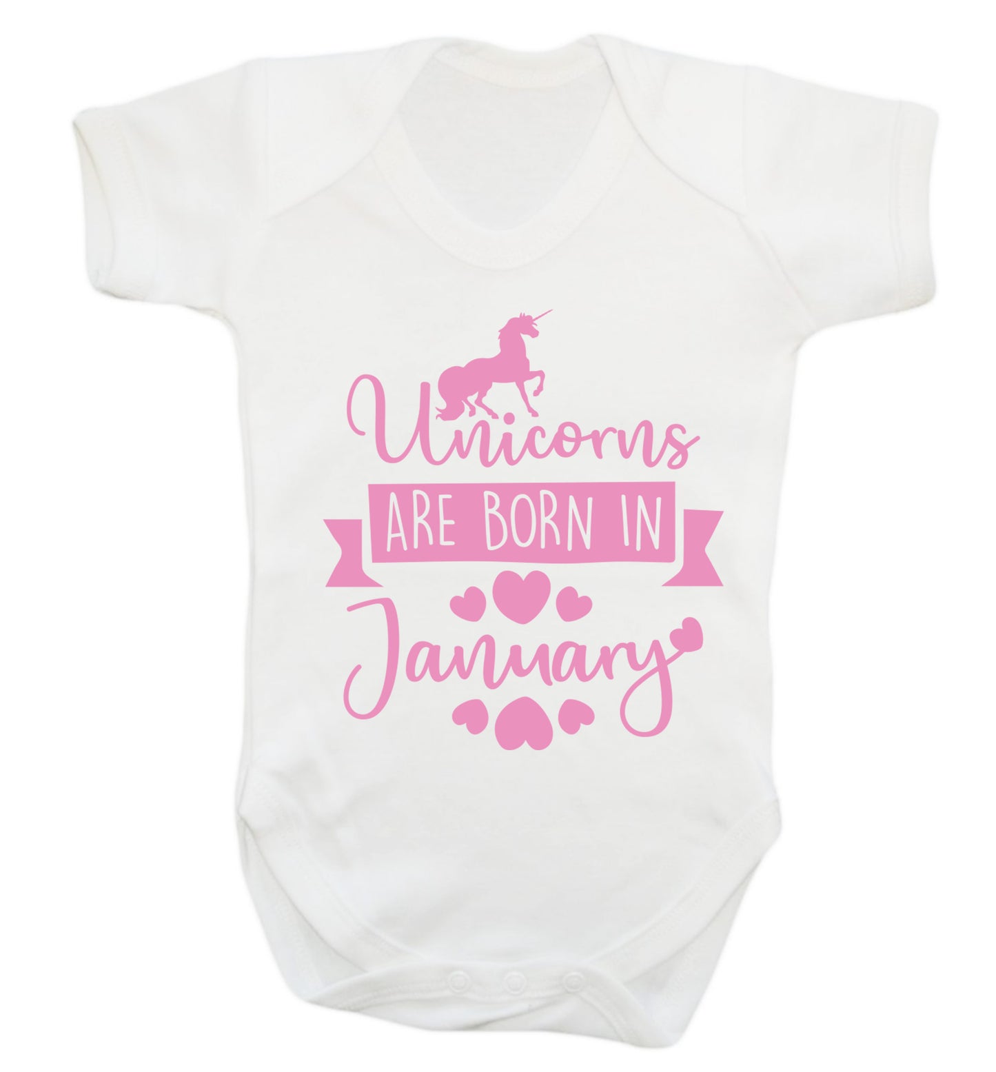 Unicorns are born in January Baby Vest white 18-24 months