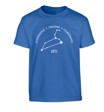 Leo - Courageous | Creative | Charismatic Children's blue Tshirt 12-13 Years