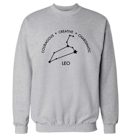 Leo - Courageous | Creative | Charismatic Adult's unisex grey Sweater 2XL