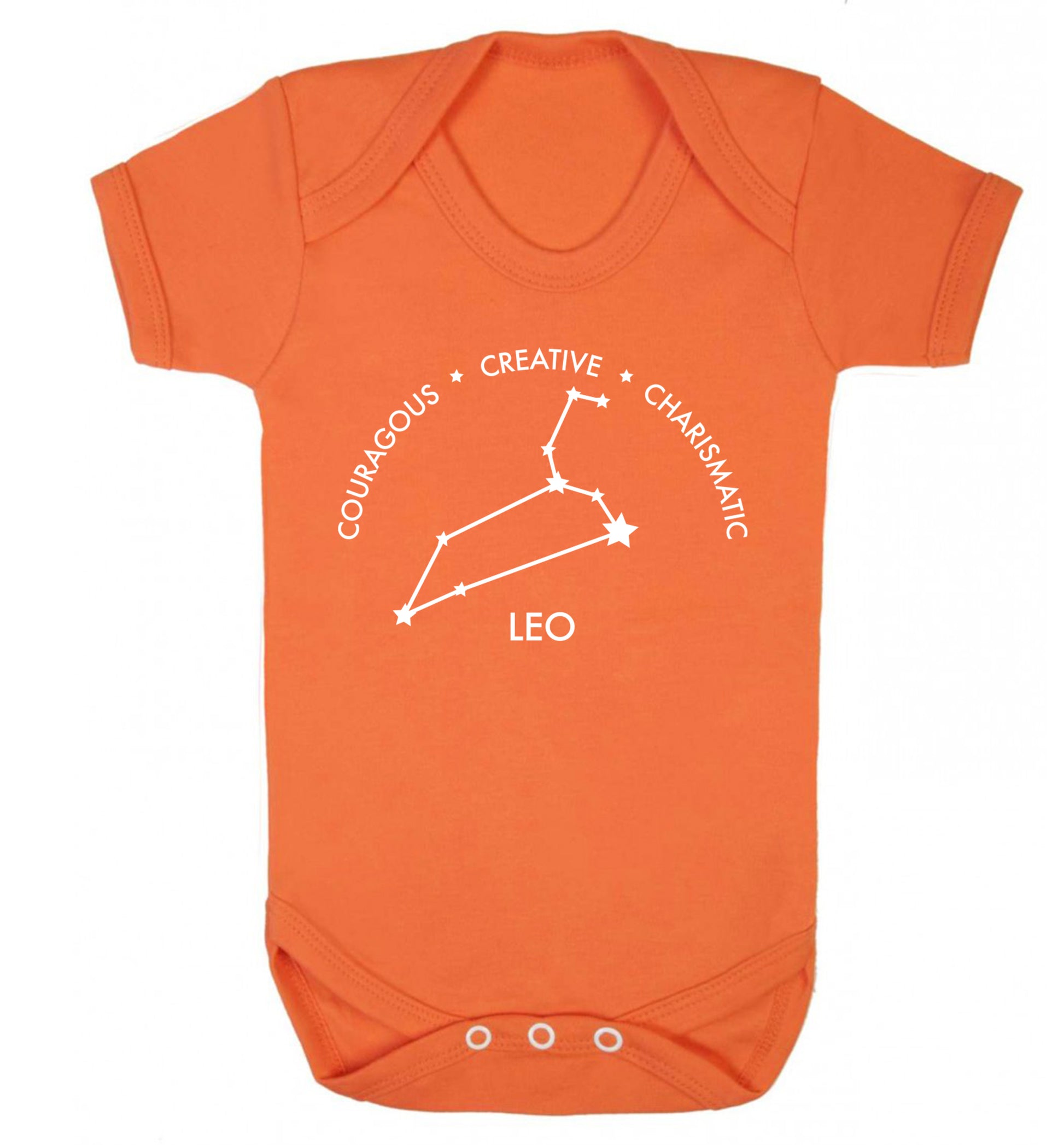 Leo - Courageous | Creative | Charismatic Baby Vest orange 18-24 months