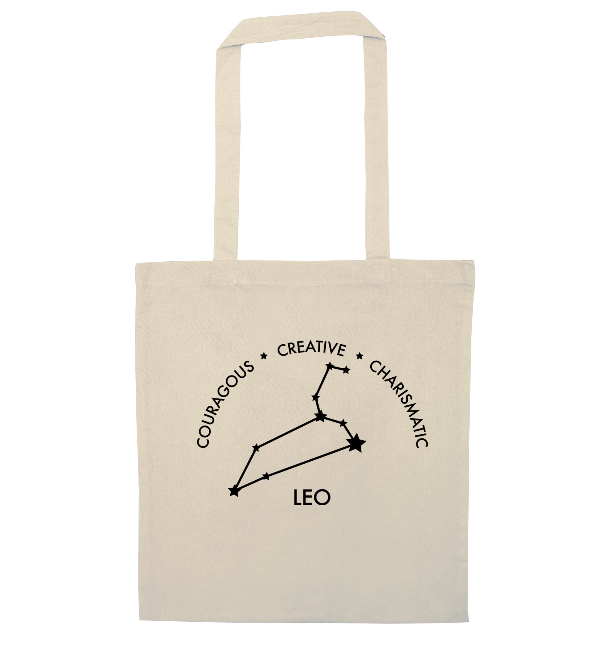 Leo - Courageous | Creative | Charismatic natural tote bag