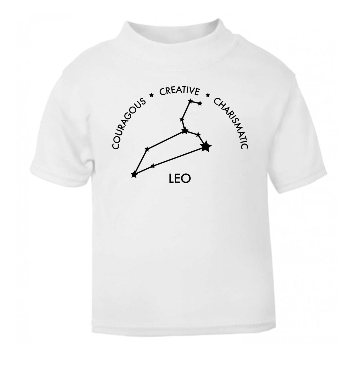 Leo - Courageous | Creative | Charismatic white Baby Toddler Tshirt 2 Years