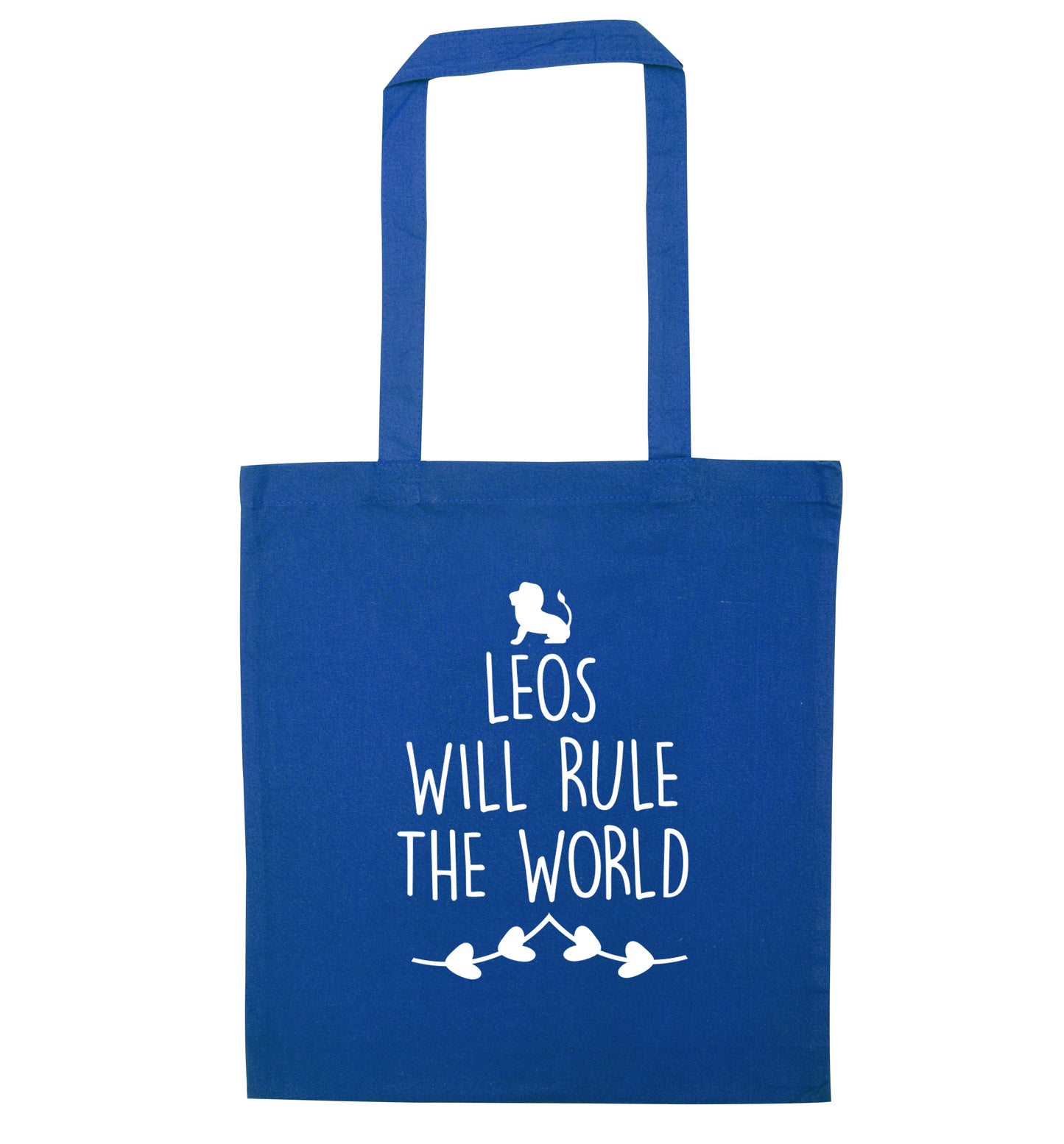 Leos will run the world blue tote bag