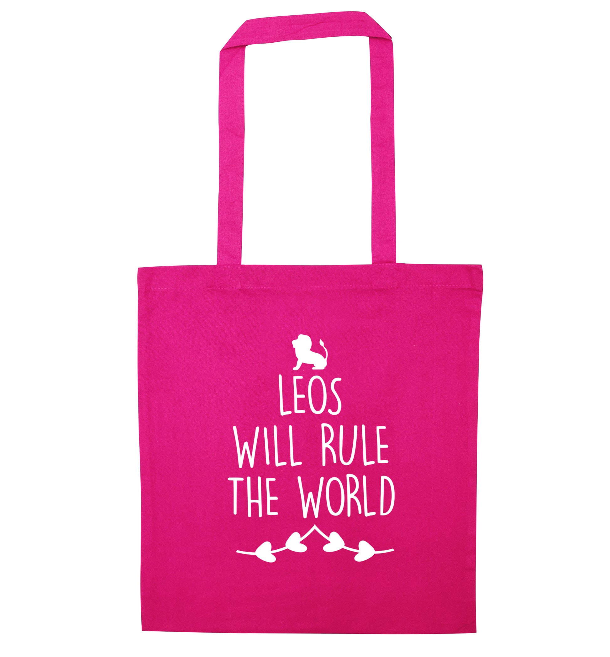 Leos will run the world pink tote bag