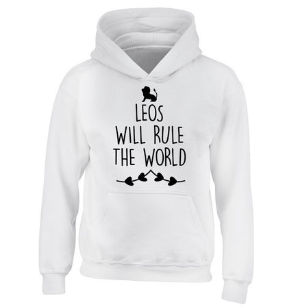 Leos will run the world children's white hoodie 12-13 Years