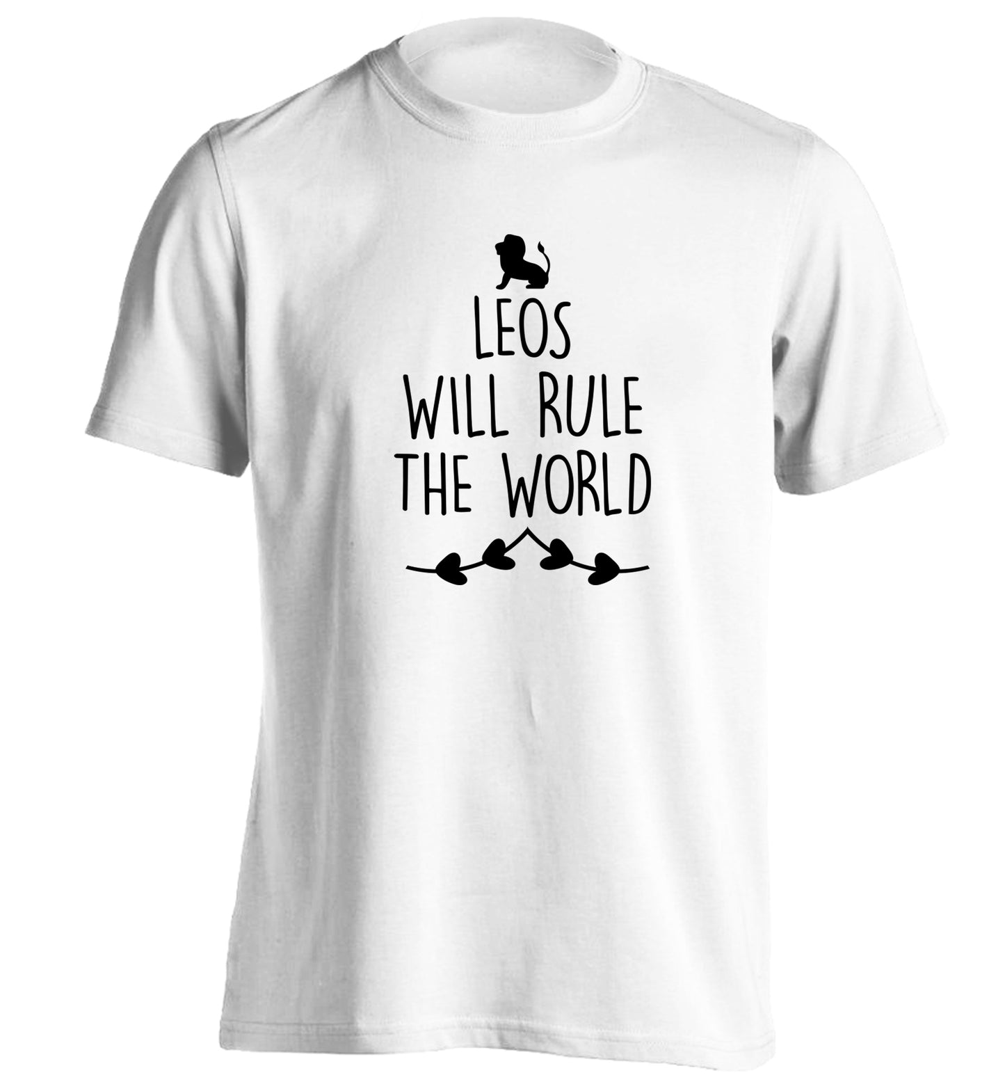 Leos will run the world adults unisex white Tshirt 2XL