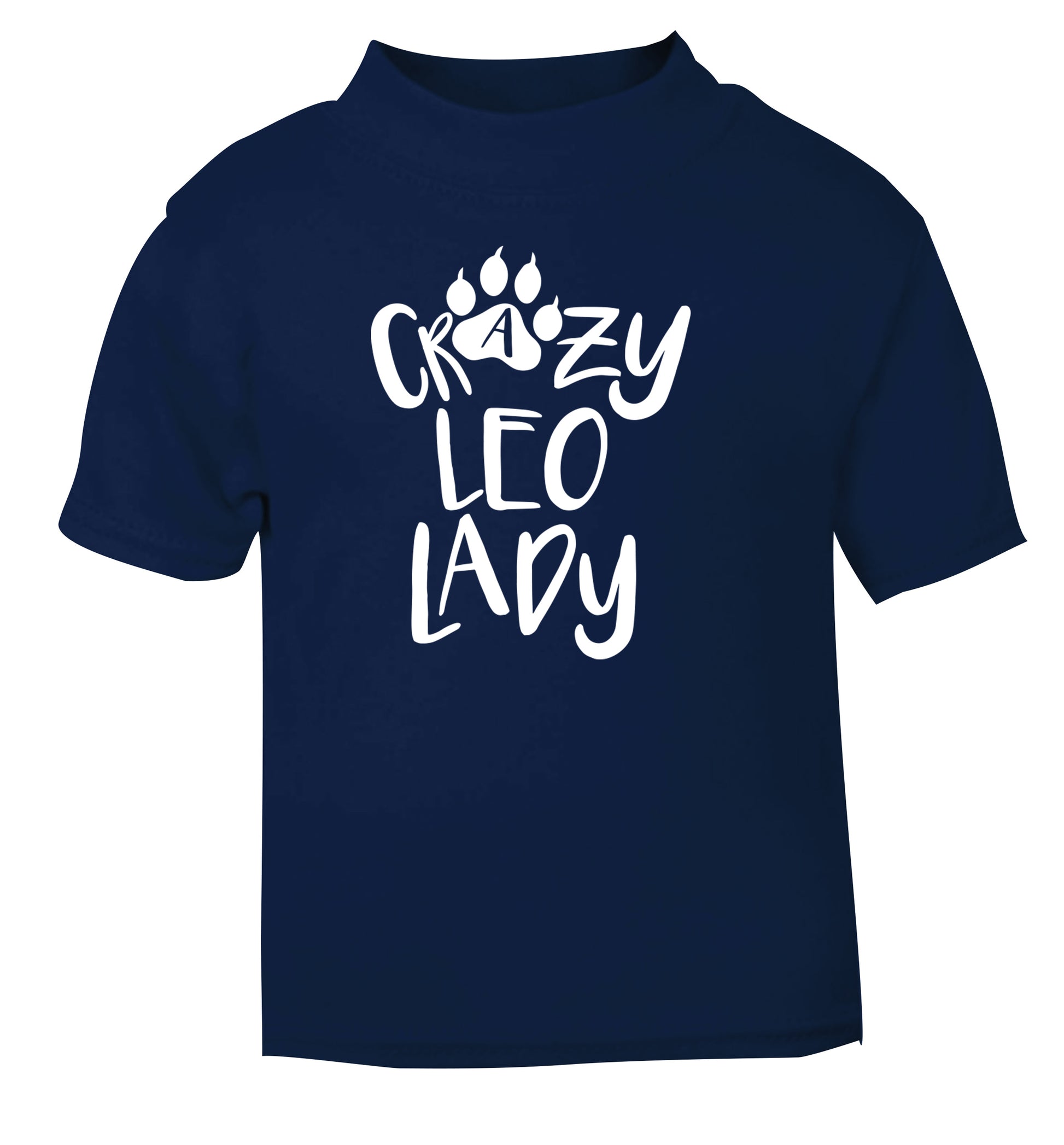 Crazy leo lady navy Baby Toddler Tshirt 2 Years