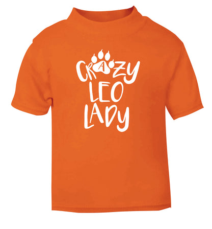 Crazy leo lady orange Baby Toddler Tshirt 2 Years
