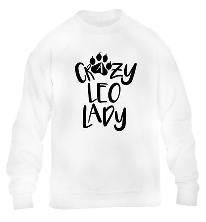 Crazy leo lady children's white sweater 12-13 Years