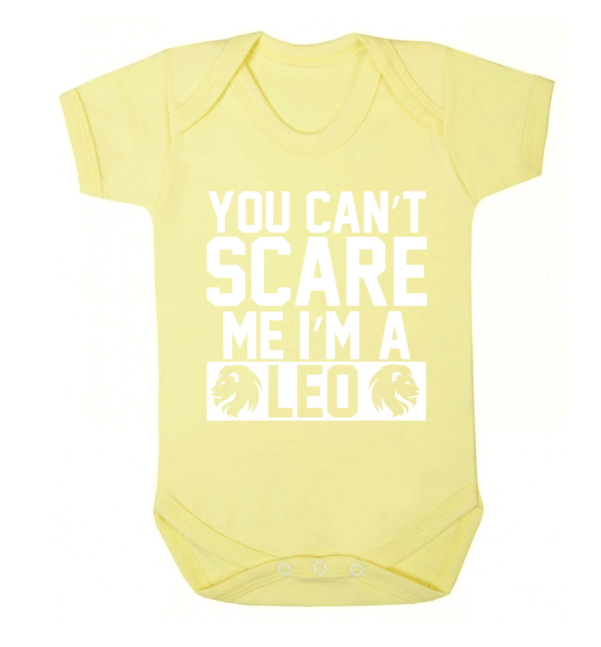 You can't scare me I'm a leo Baby Vest pale yellow 18-24 months