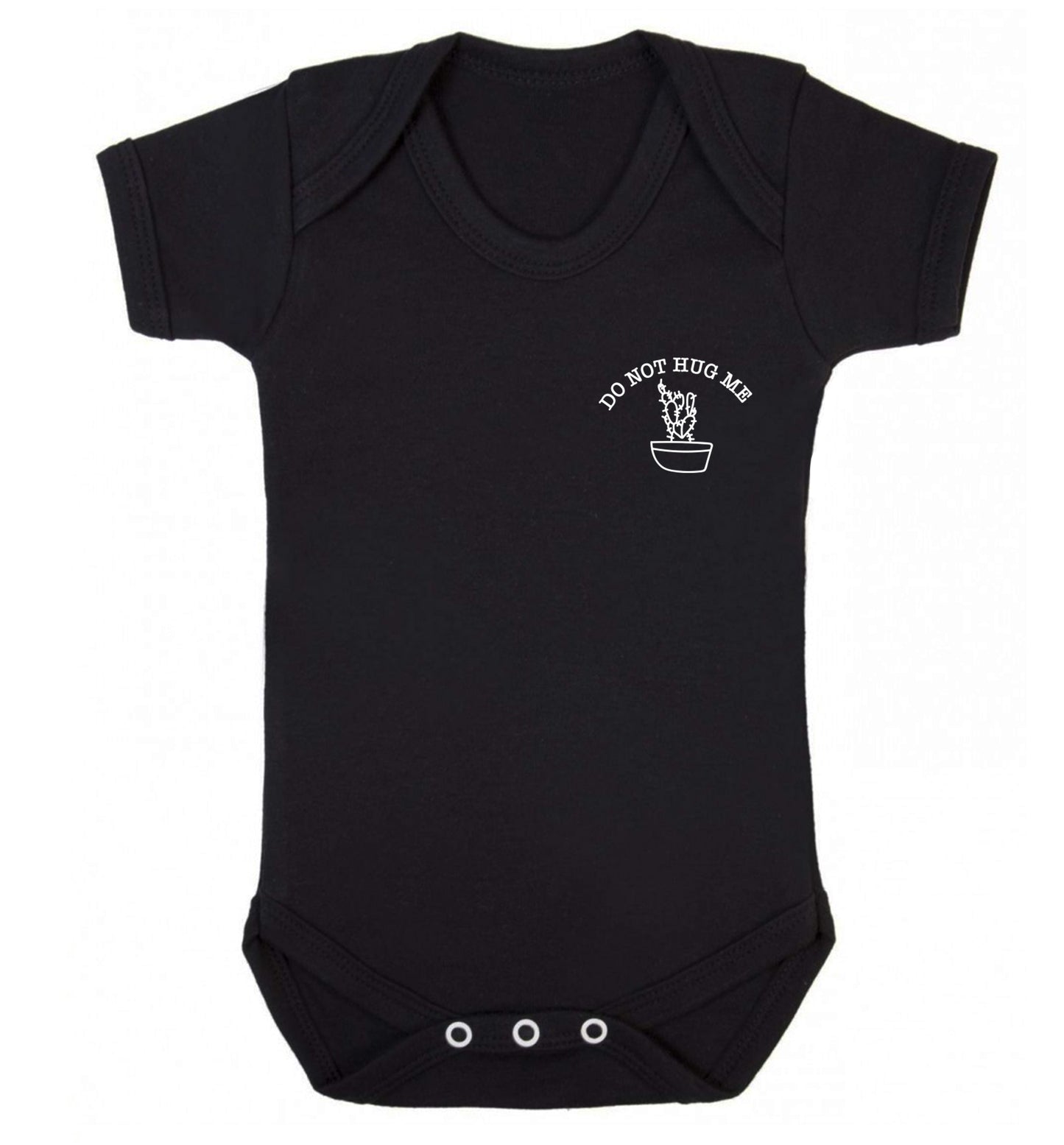 Do not hug me cactus pocket Baby Vest black 18-24 months