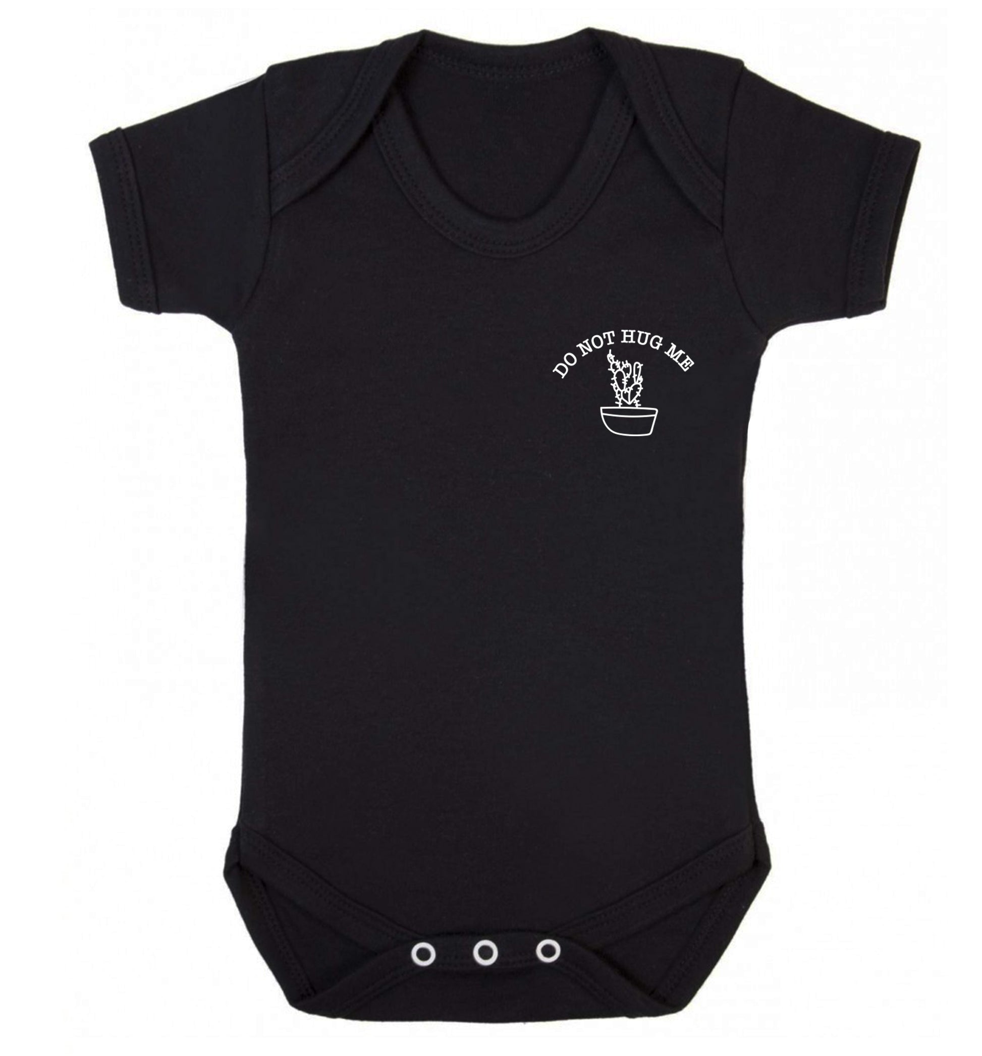 Do not hug me cactus pocket Baby Vest black 18-24 months