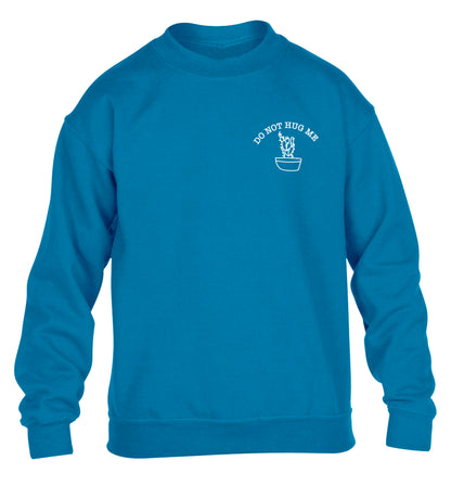 Do not hug me cactus pocket children's blue sweater 12-13 Years