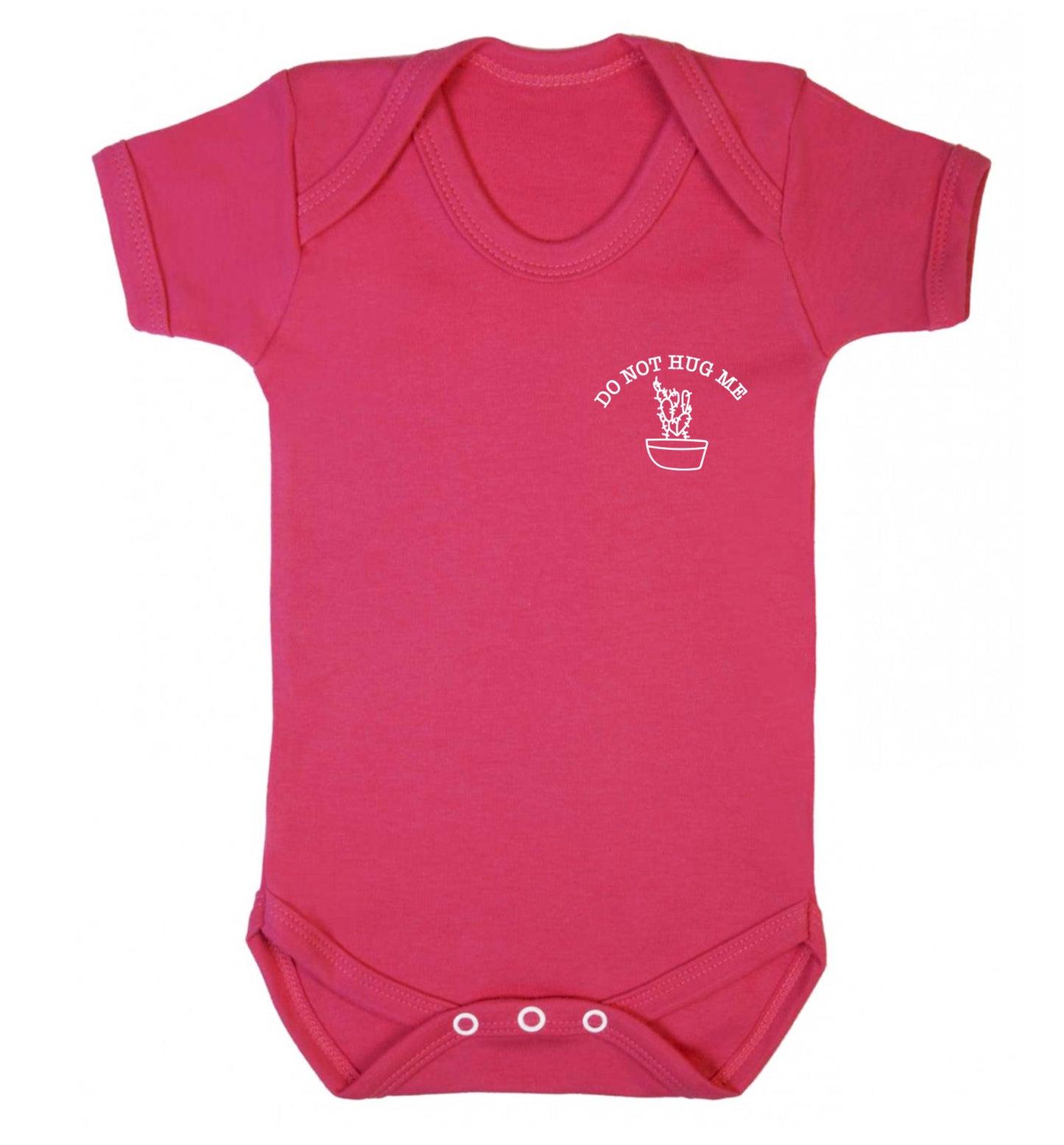 Do not hug me cactus pocket Baby Vest dark pink 18-24 months