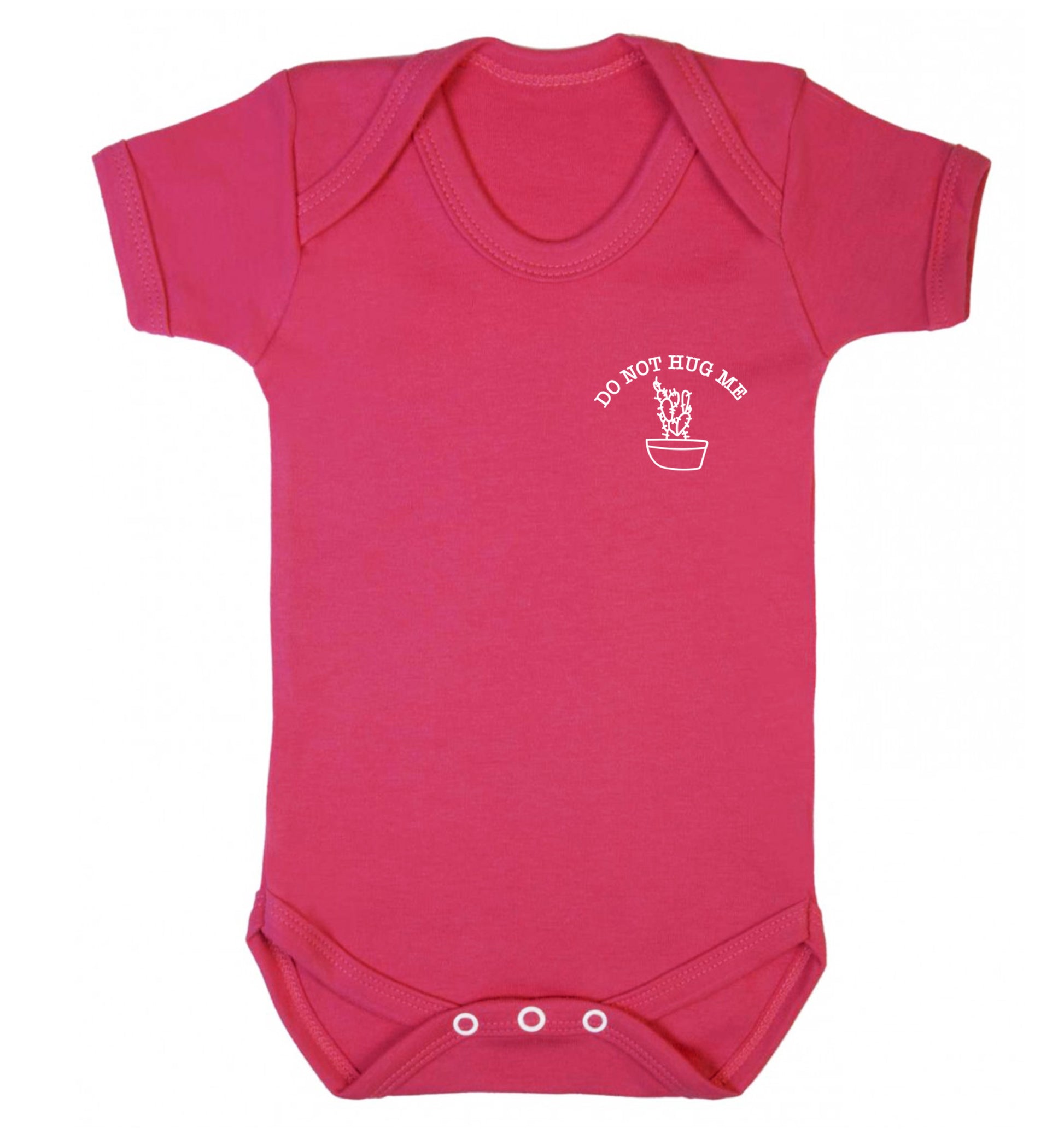 Do not hug me cactus pocket Baby Vest dark pink 18-24 months