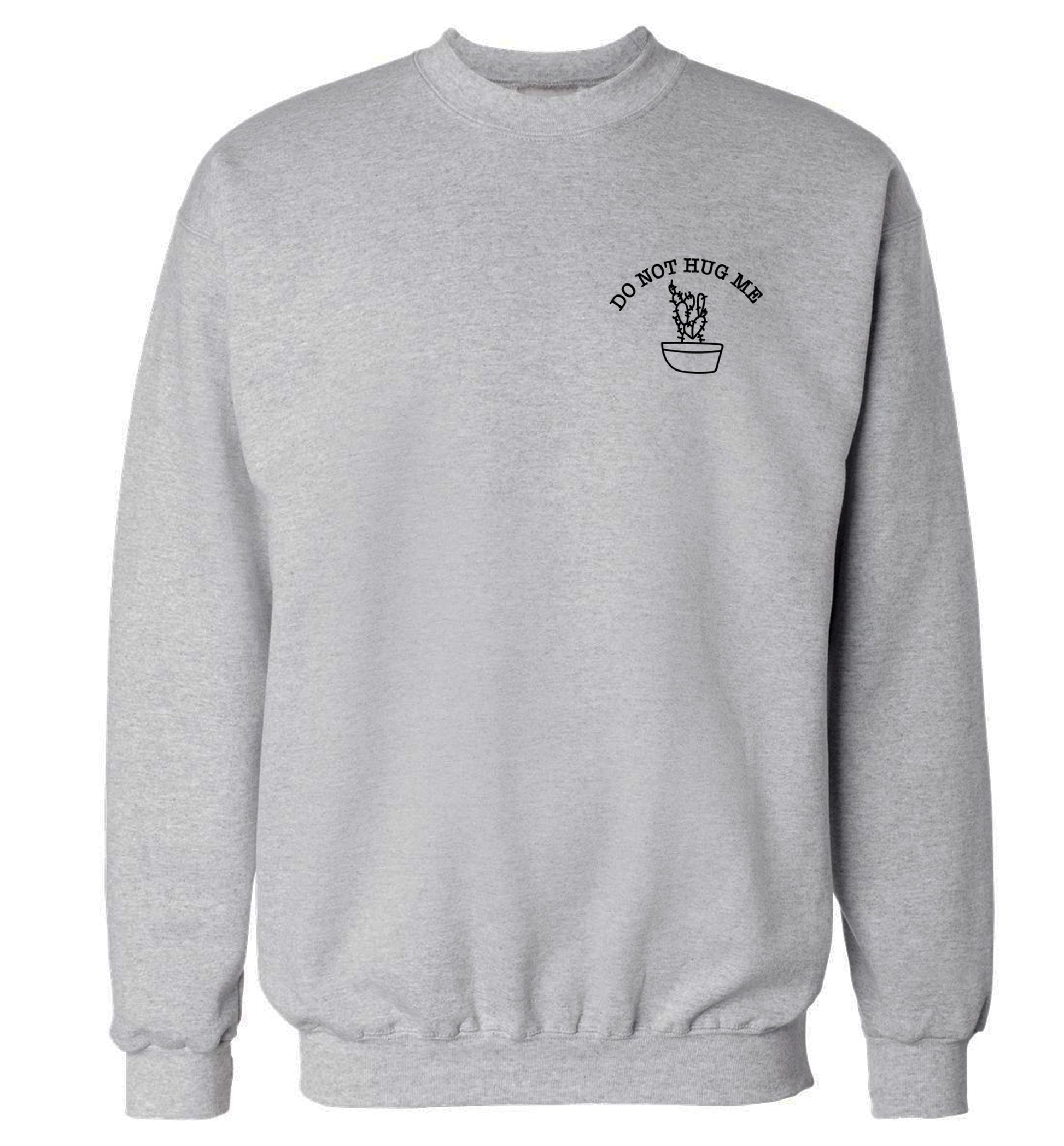 Do not hug me cactus pocket Adult's unisex grey Sweater 2XL